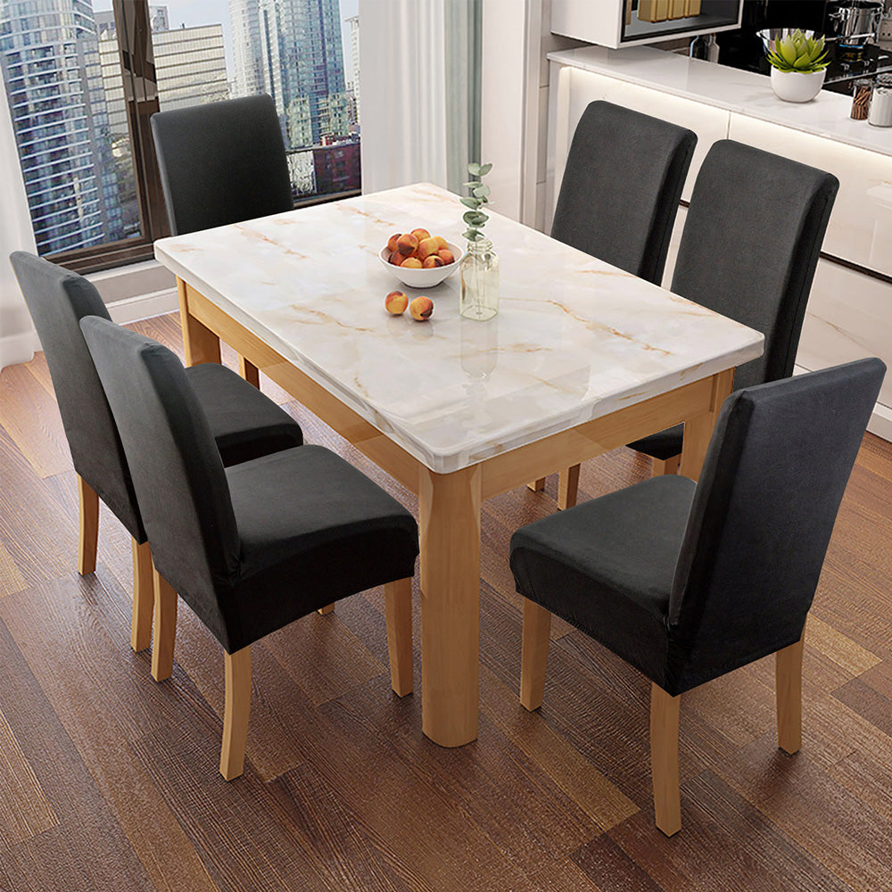 「🎄Christmas Sale- 40% Off」Soft Spandex Solid Color Stretch Dining Chair Covers