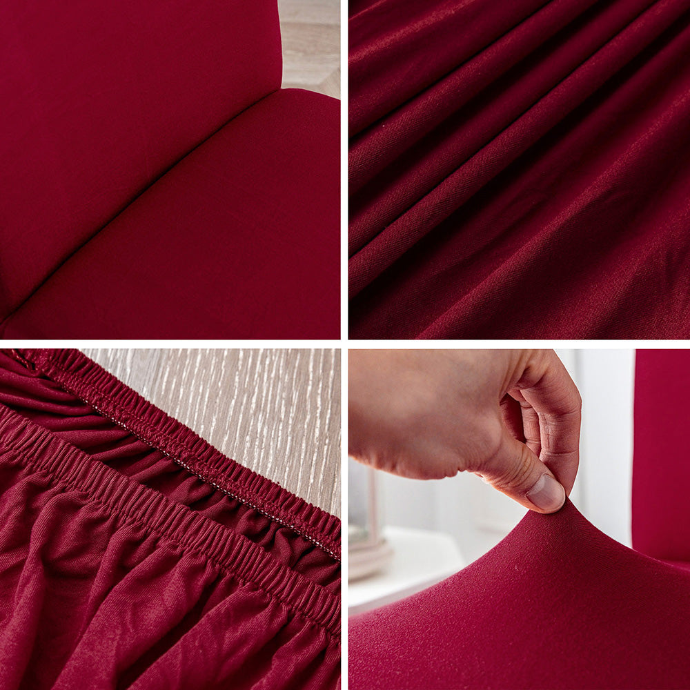 「🎄Christmas Sale- 40% Off」Soft Spandex Solid Color Stretch Dining Chair Covers