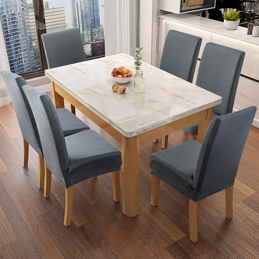 「🎄Christmas Sale- 40% Off」Soft Spandex Solid Color Stretch Dining Chair Covers