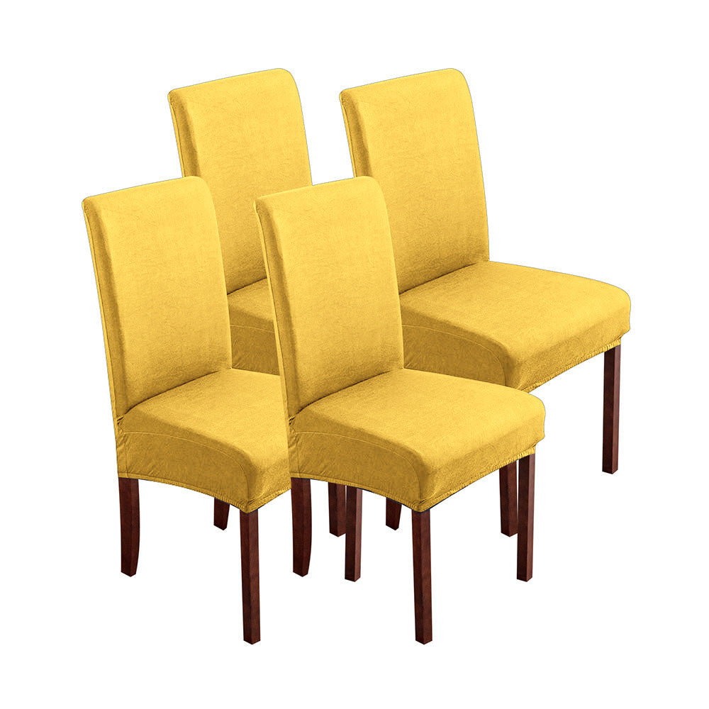 「🎄Christmas Sale- 40% Off」Soft Spandex Solid Color Stretch Dining Chair Covers