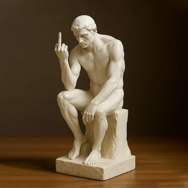 Rebellious Renaissance Statue