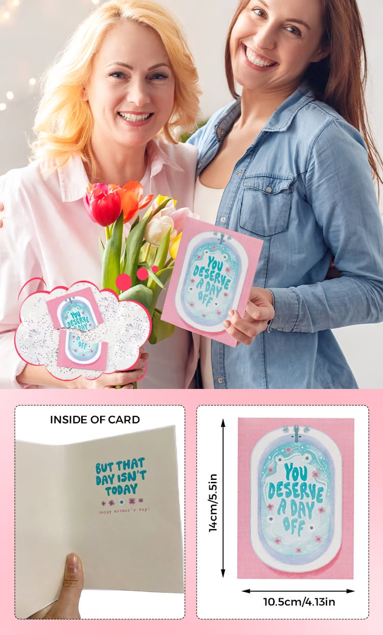 👶Endless Mom Mother's Card with glitter 🔊(Glitter + Sound)