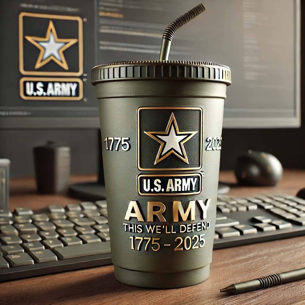 250th Anniversary Military Commemorative Cold Cup (with Lid and Straw)
