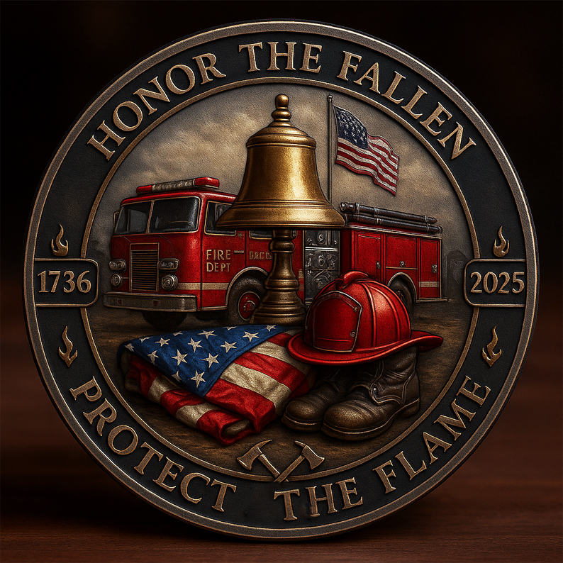 UNITED STATES FIREFIGHTERS COMMEMORATIVE COIN