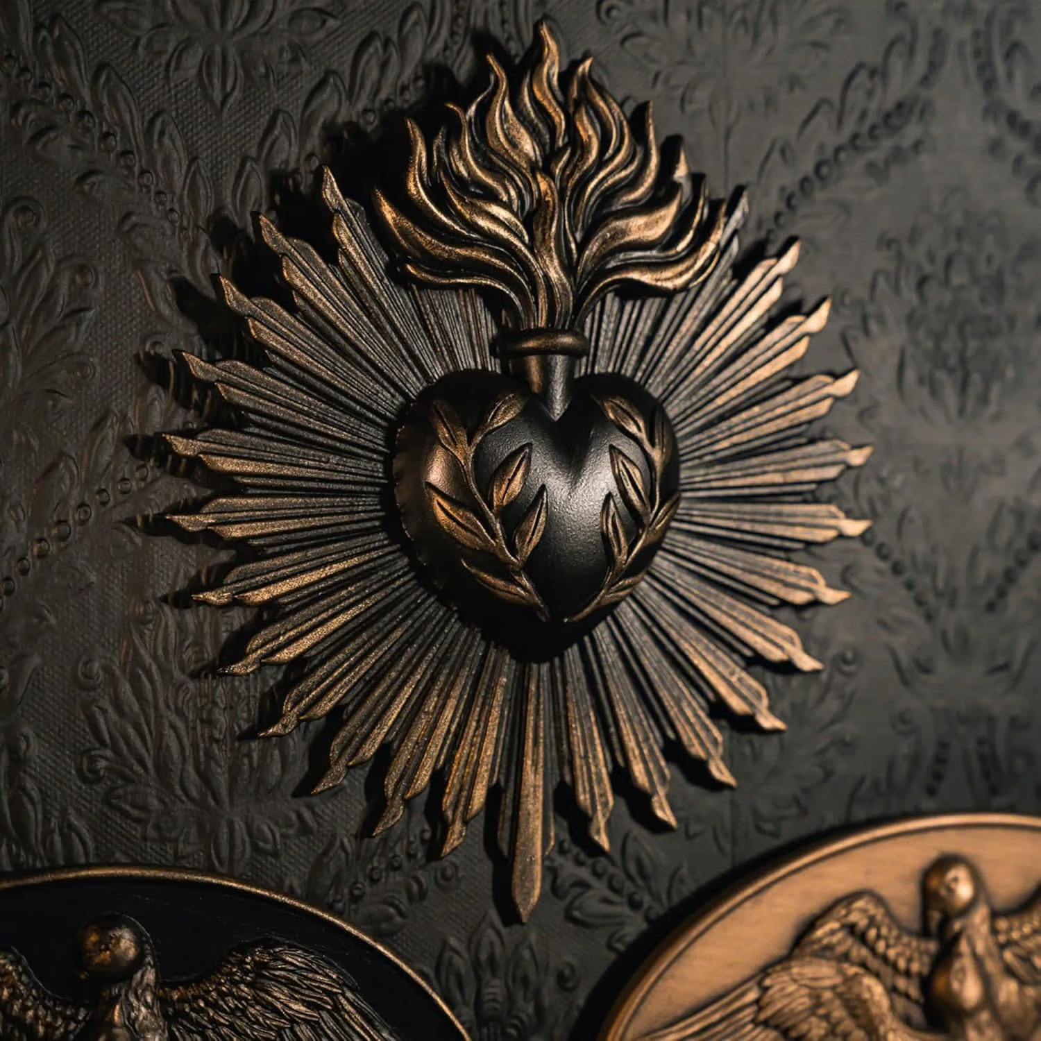 Handmade Sacred Heart Gothic Wall Decoration