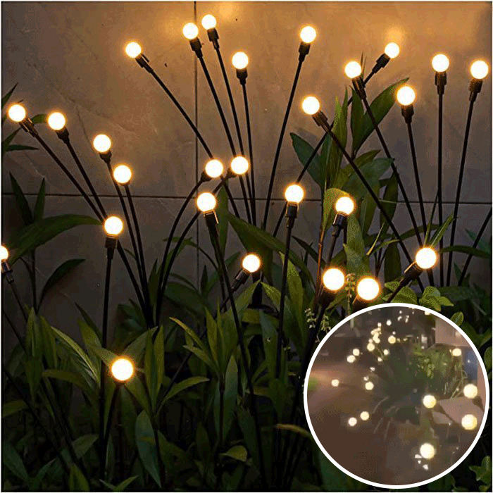 LAST DAY 70% OFF IP65 Waterproof Solar Powered Firefly Garden Light