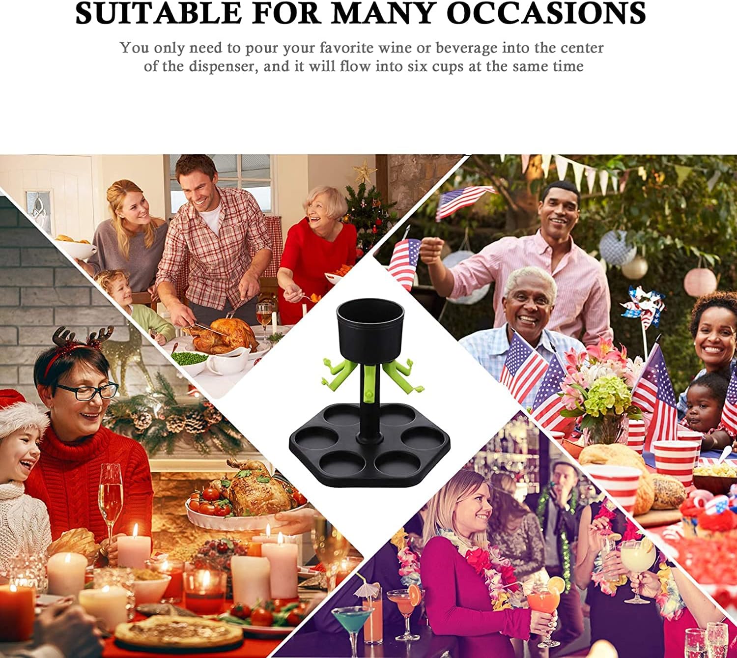 🍾🍾Party Gathering Beer Beverage Hexagon Dispenser🍻(comes with 6 free cups)