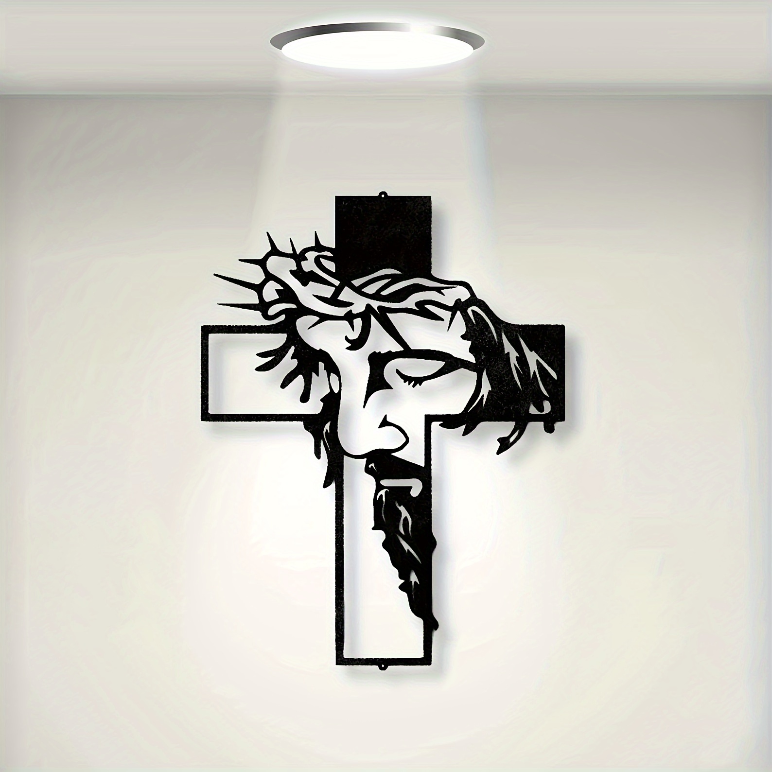 ON SALEJesus Cross Metal Sign Christ Wall Art Decor [Height of 18 inches]