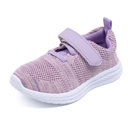 CG5105 Purple Breathable Velcro Toddler Shoes Wholesale 5-11c