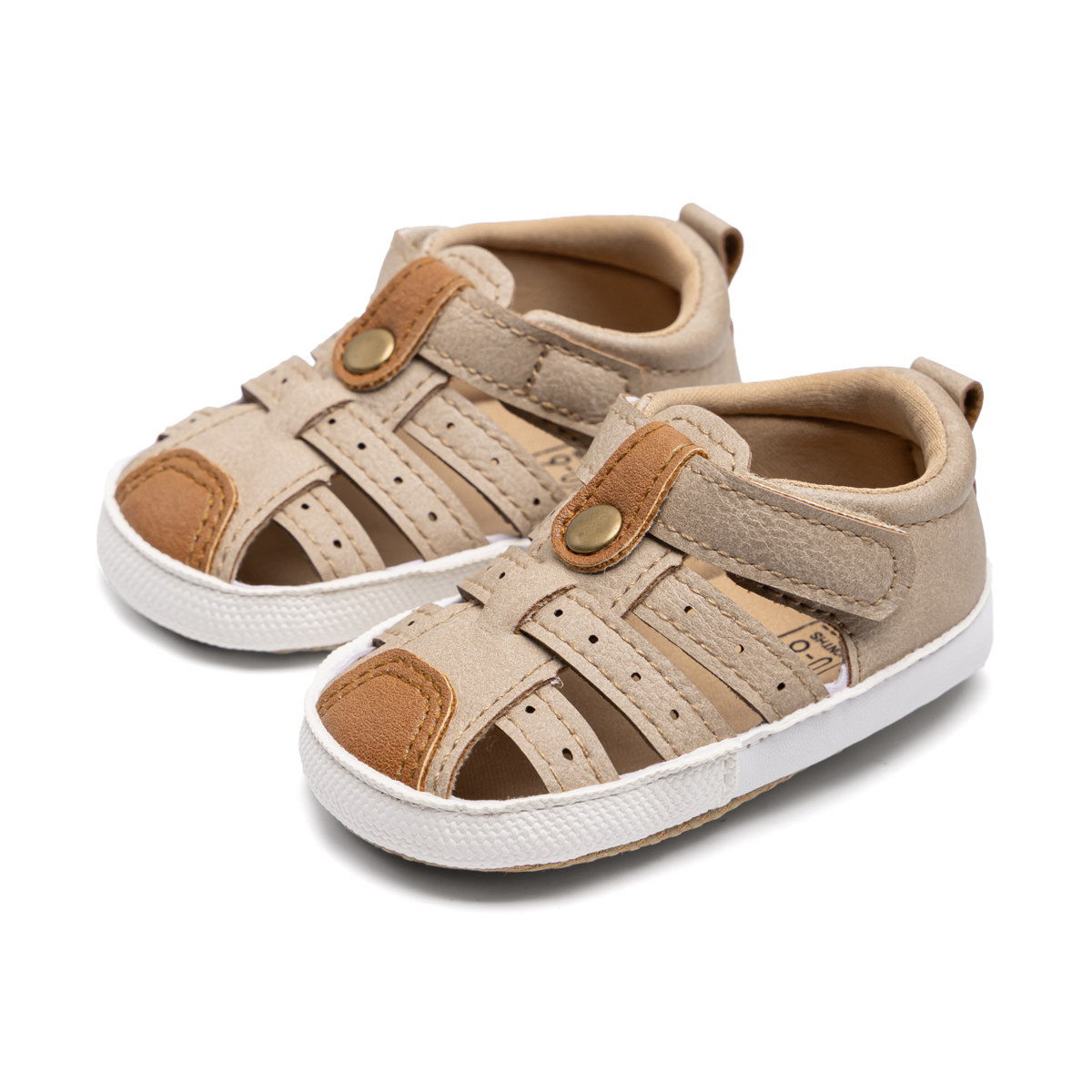 CG6223-2 Baby Sandals PUPVC Sole Infant Summer Shoes Breathable Soft Comfortable Toddler Footwear