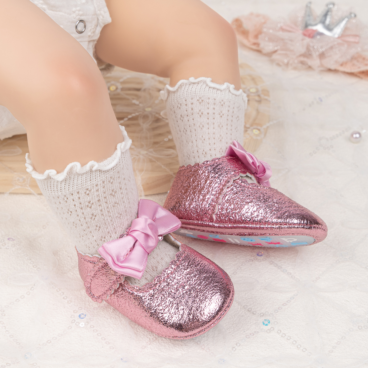 PU Upper PVC Anti-slip sole Baby Dress Shoes