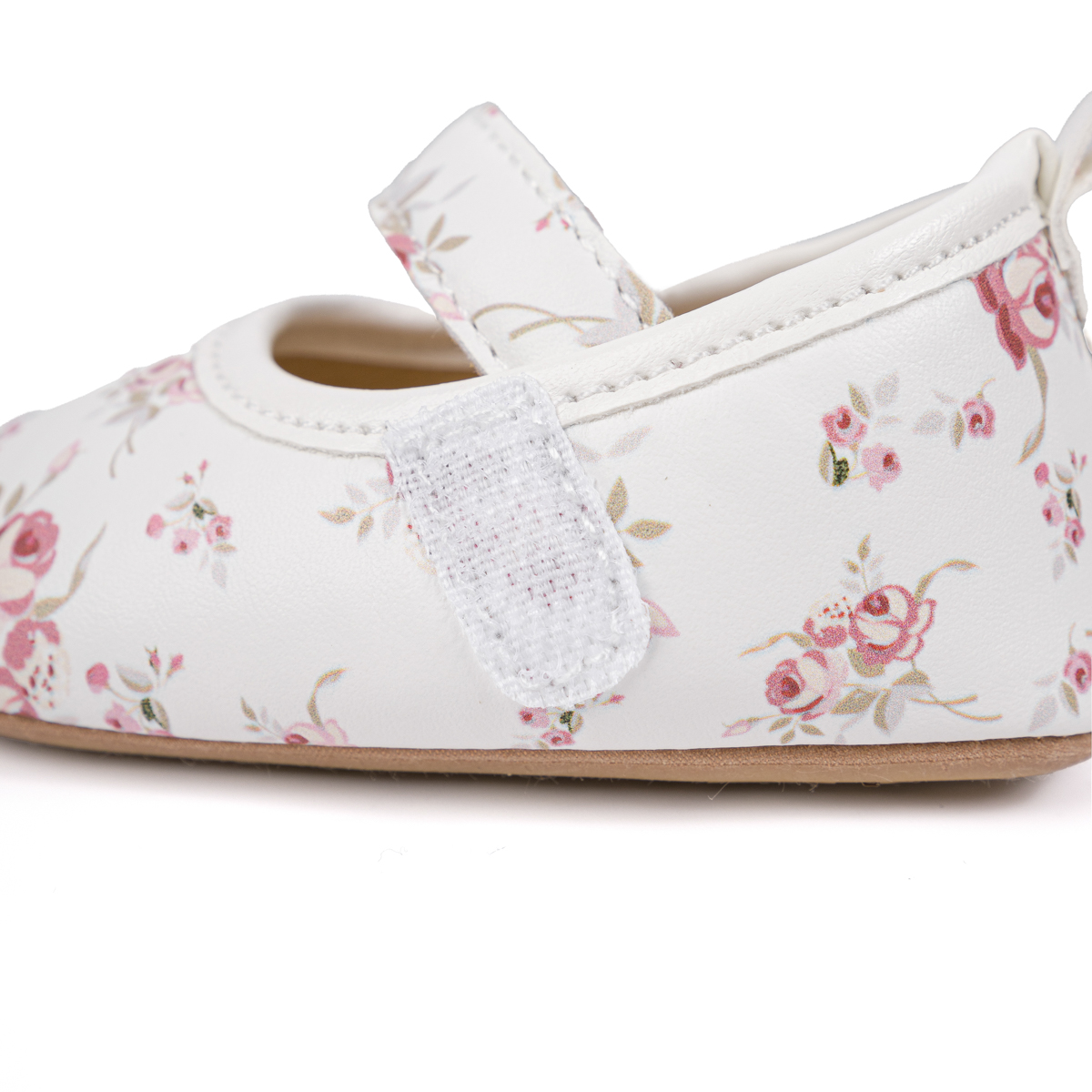 Floral Rustic Newborn Baby Girl Mary Jane Shoes