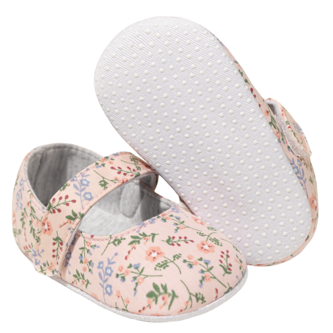 Floral Pastoralism Cotton Sole Baby Girl Dress Shoes Wholesale-JZ Baby