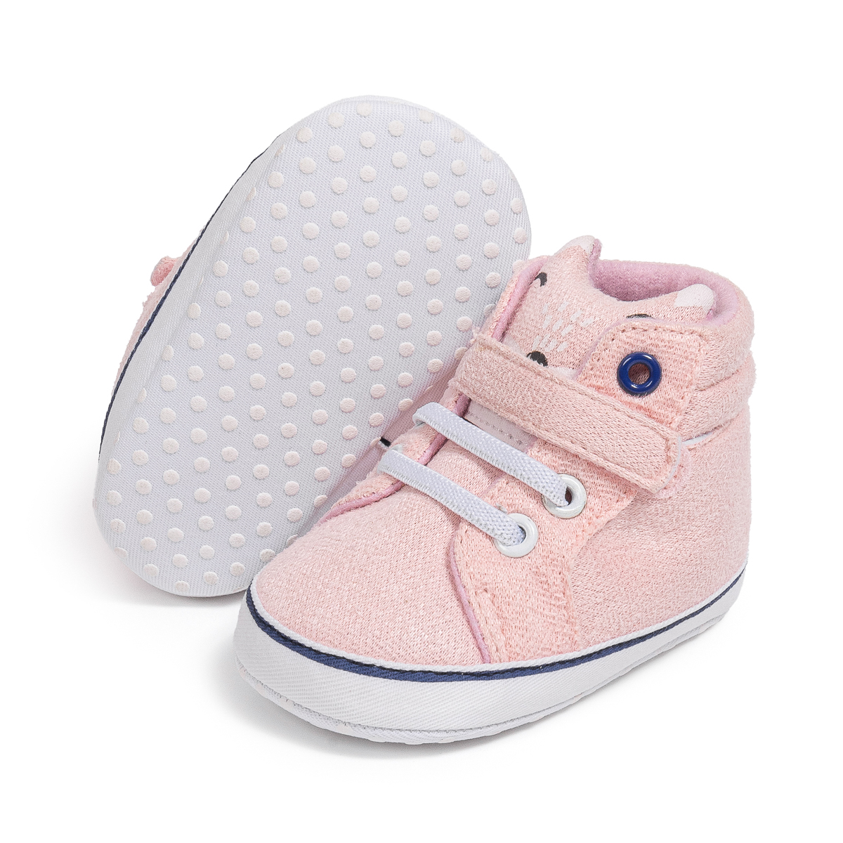 PT5137 Animal Print Mid-Top Strappy Casual Shoes For Infant