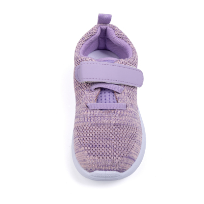 CG5105 Purple Breathable Velcro Toddler Shoes Wholesale 5-11c