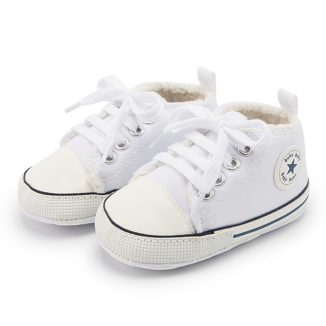 Winter Canvas Warm Flannel Lining Baby Walker Shoes Wholesale-JZ Baby