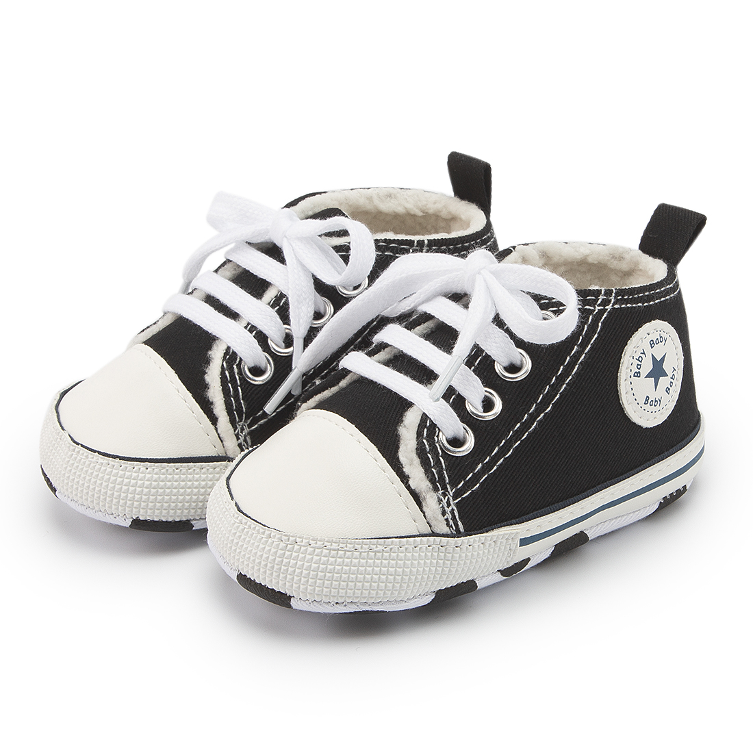 Winter Canvas Warm Flannel Lining Baby Walker Shoes Wholesale-JZ Baby
