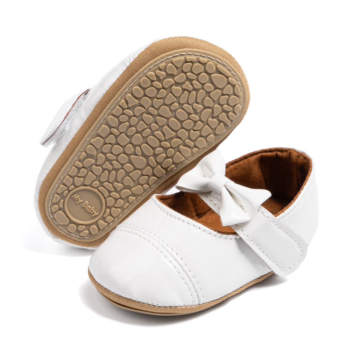 New Mirror Like Rubber Sole Soft Baby Dress Wholesale-JZ Baby