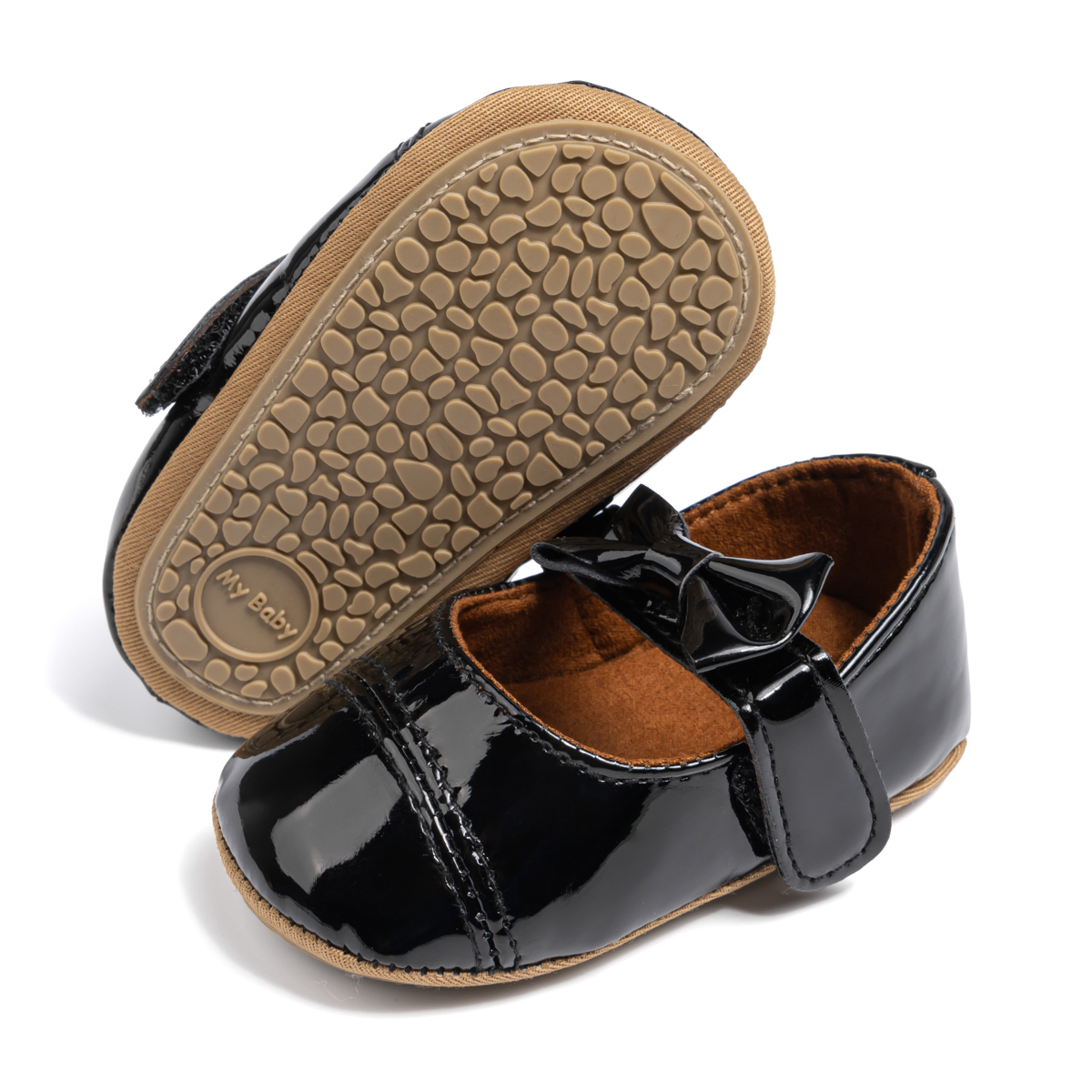 New Mirror Like Rubber Sole Soft Baby Dress Wholesale-JZ Baby