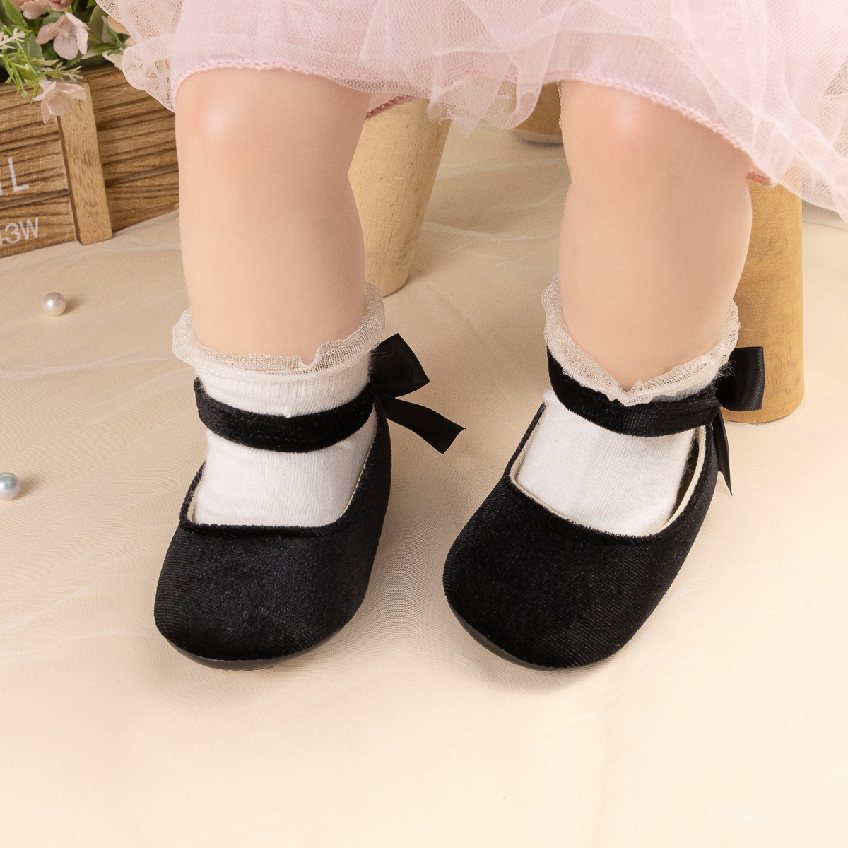 CG5357 Baby Princess Shoes for Girls Soft Sole Non Slip Infant First Walkers Customize-Jie Zu Baby
