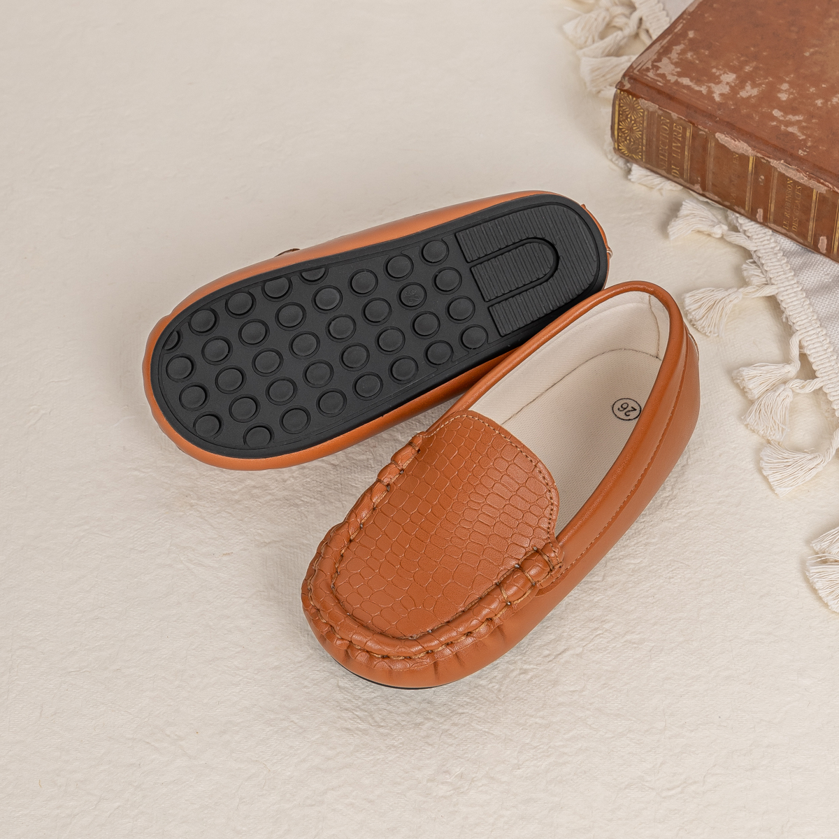 5126-Kid PU Upper Non Slip Loafer Casual Shoes