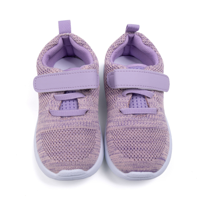 CG5105 Purple Breathable Velcro Toddler Shoes Wholesale 5-11c