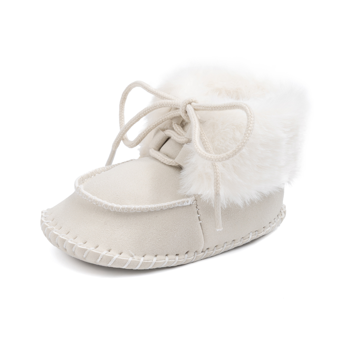 HsdsBebe Baby Boys Girls Shoes Infant Furry Boots Winter Booties for First Walker 0-18M