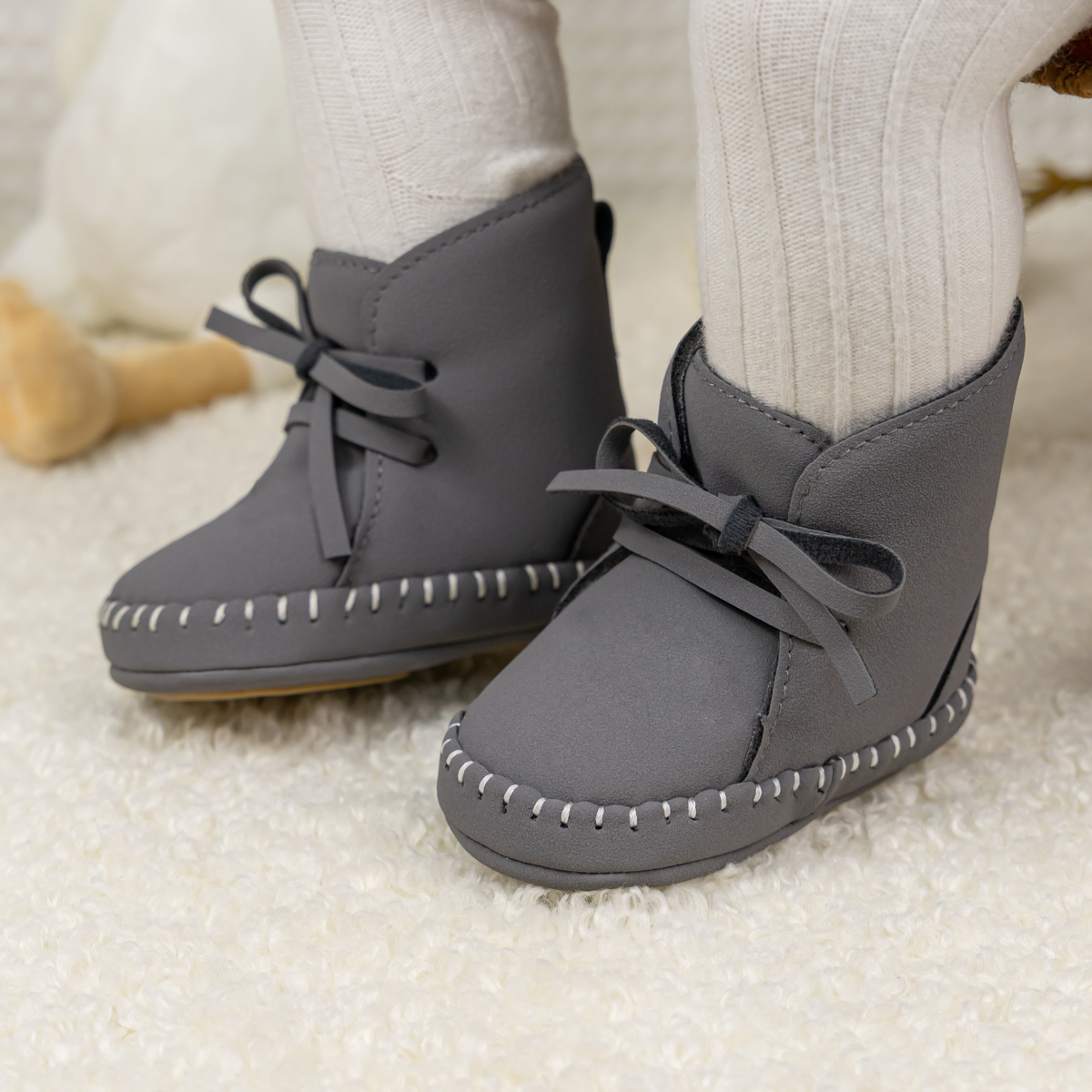 Anti-slip Sole Durable PU Leather Baby Boots Wholesale-JZ Baby