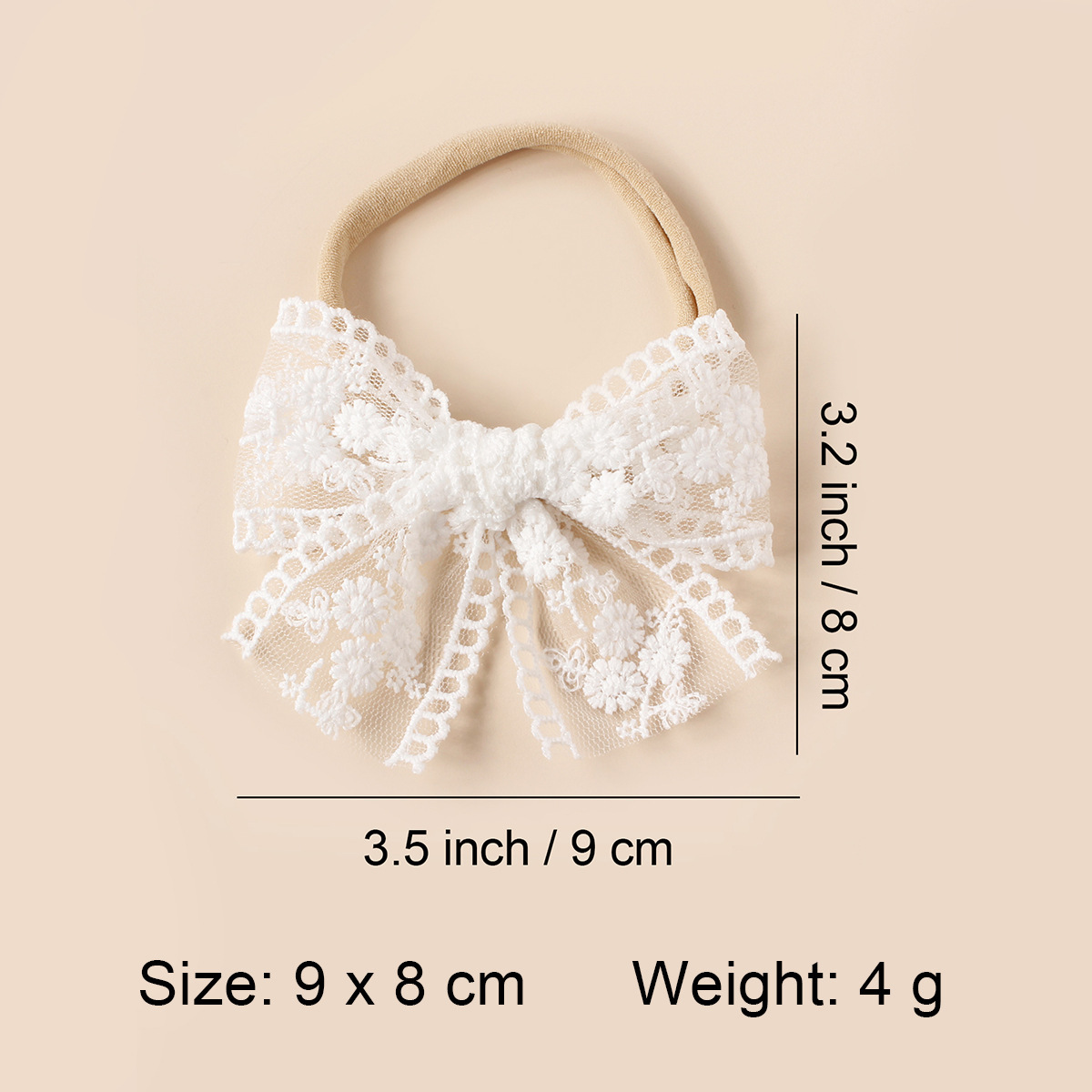 FHML-2291 Lace Embroidered Bow Hairband Wholesale