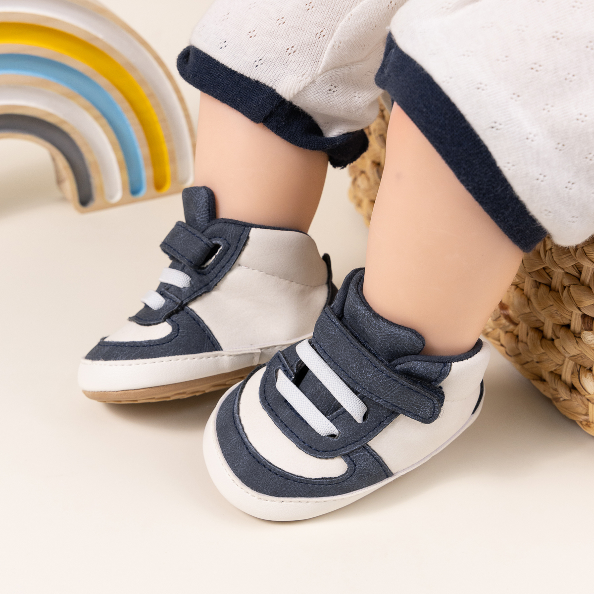 CG5128 Wholesale Anti-slip Velcro Toddler Casual Shoes 0-18 M