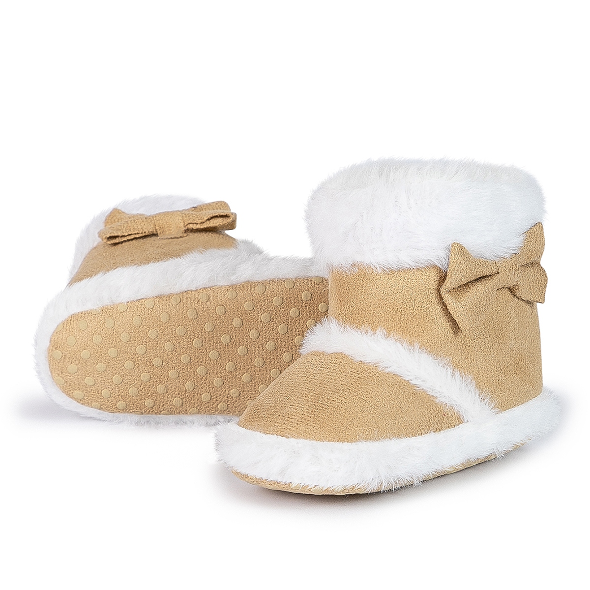 HsdsBebe Baby Girls Boys Snow Warm Boots Infant Winter Booties Newborn Slip On Shoes for 3-18 Months