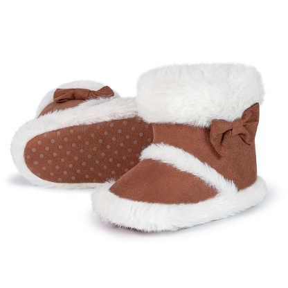 HsdsBebe Baby Girls Boys Snow Warm Boots Infant Winter Booties Newborn Slip On Shoes for 3-18 Months
