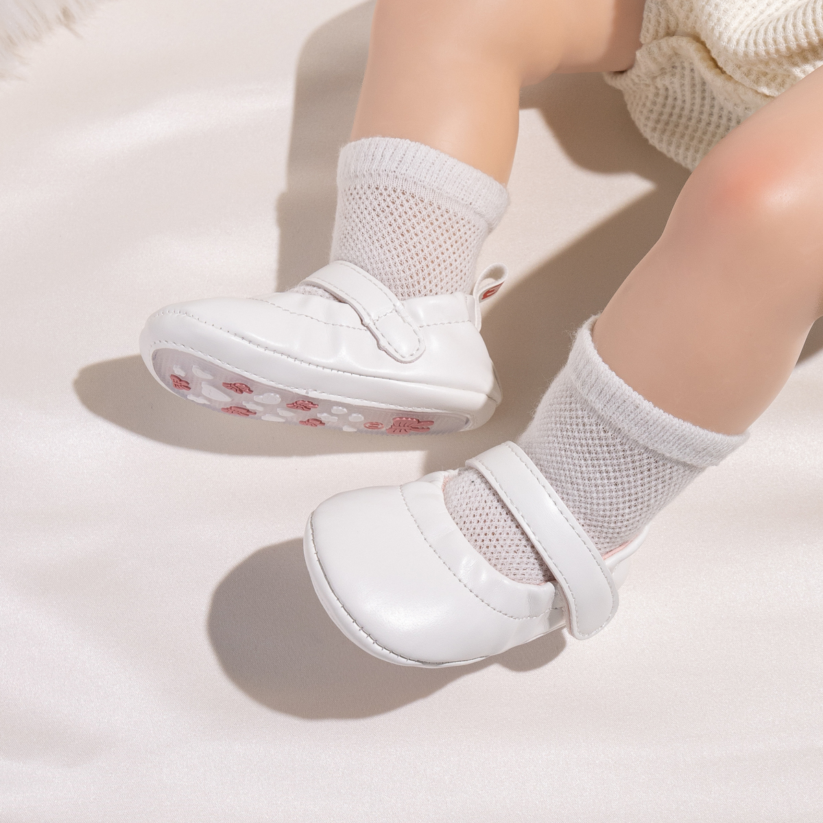 CG5341 Baby Princess Shoes PUPVC Sole Comfortable Soft Non-Slip Cute Design for Toddlers Girls First Walking Shoes