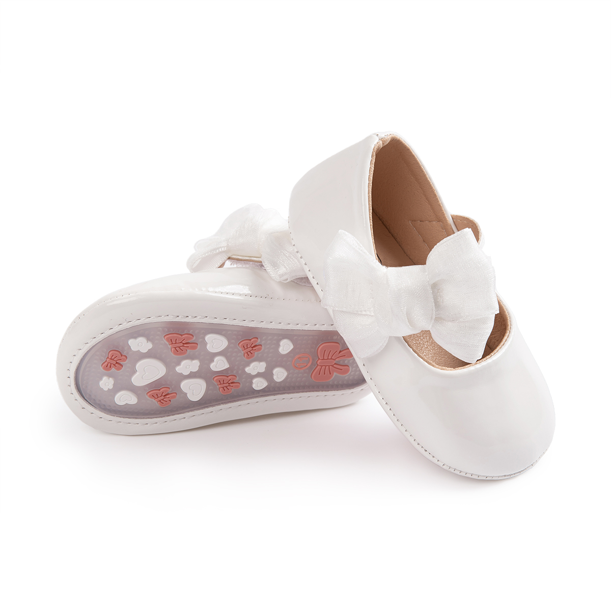 HM2617-2 Infant Princess Shoes PUPVC Sole Baby Girl First Walking Shoes Non Slip Soft Sole