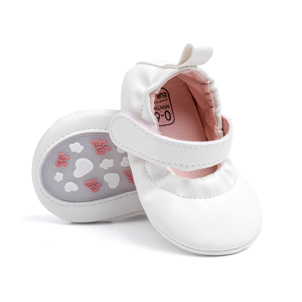 CG5341 Baby Princess Shoes PUPVC Sole Comfortable Soft Non-Slip Cute Design for Toddlers Girls First Walking Shoes