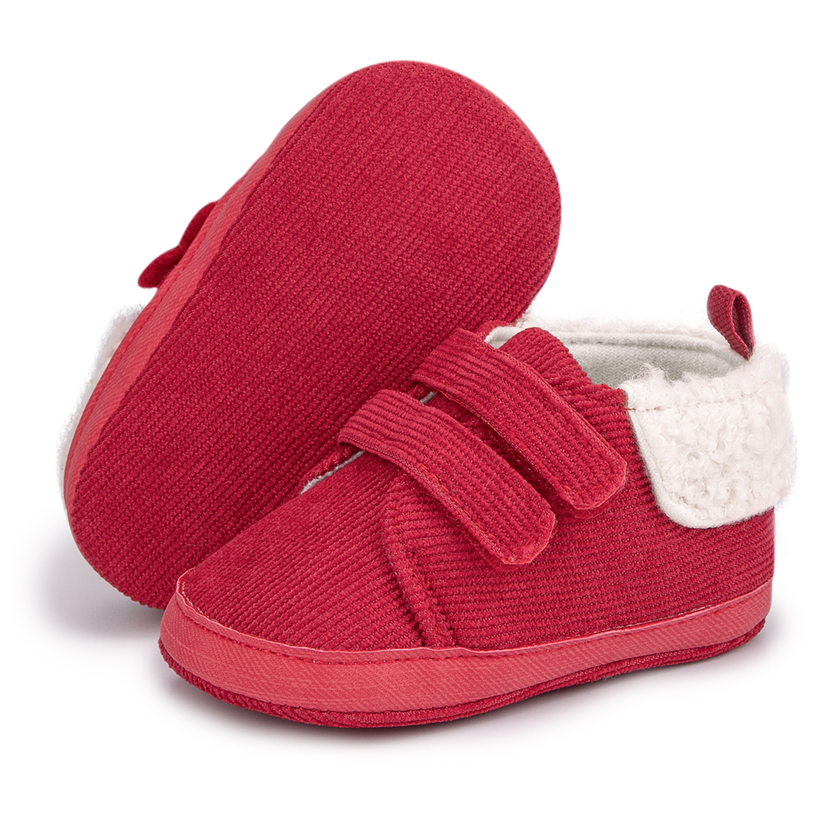 OEM | Christmas Red Velcro Baby Shoes-JZ Baby