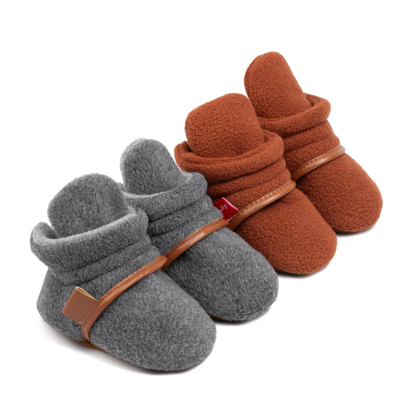 HM3512 Baby Shoes and Socks with Cotton Upper and Soft Cotton Sole for Newborns and Infants Comfortable and Breathable Design for Early Walkers