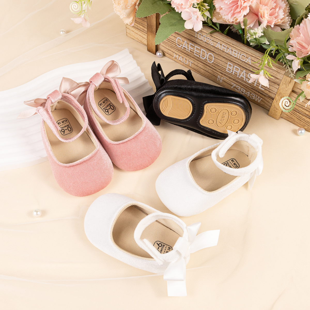CG5357 Baby Princess Shoes for Girls Soft Sole Non Slip First Walkers Cute Infant Toddler Shoes-Jie Zu Baby