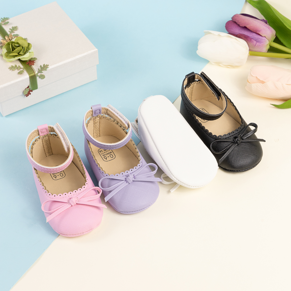 CG5364 Baby Princess Shoes for Girls Soft Sole Non Slip Infant First Walkers Cute Toddler Shoes-Jie Zu Baby