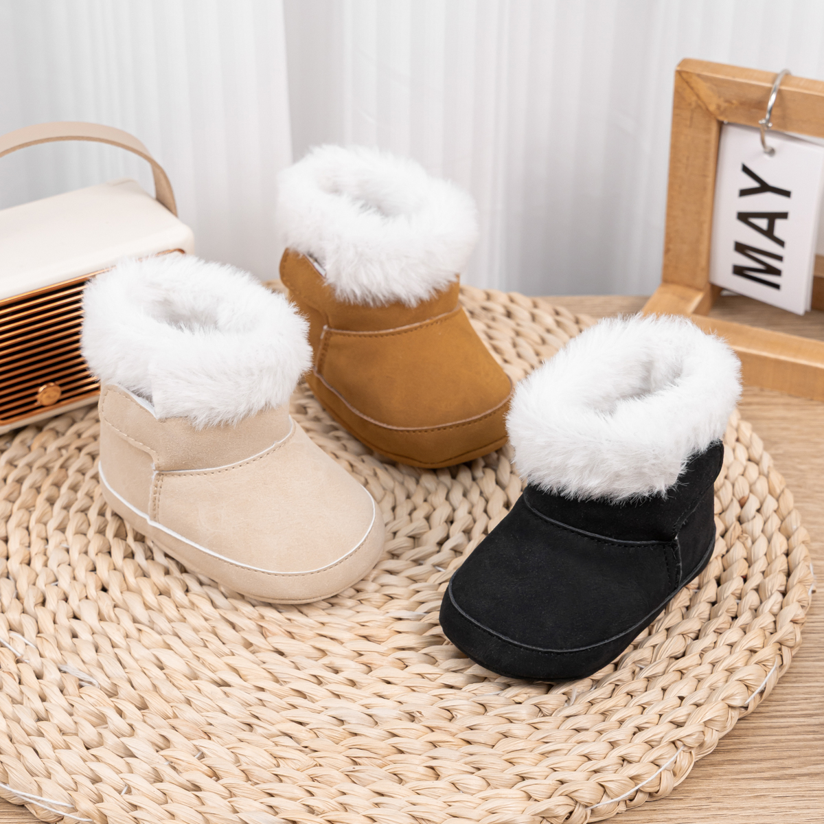CG5440 Baby Boots PUPUSole Non Slip Soft Sole Toddlers First Walking Booties Winter Cute Design-Jie Zu Baby