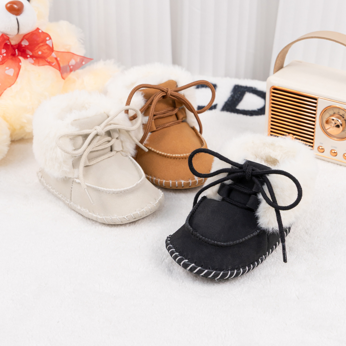 CG3421 Baby Boots Non Slip Soft Comfortable Warm Infant Shoes for Boys Girls Toddler 0-18 Months Winter -Jie Zu Baby