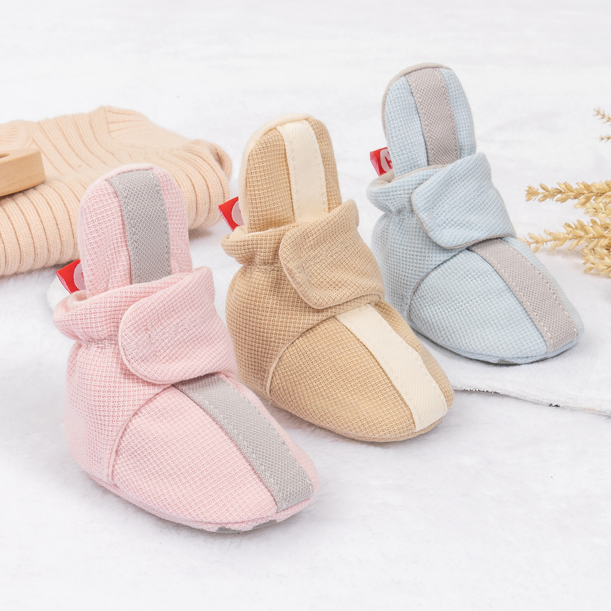 CG5506B Baby Cotton Socks with Non Slip Cotton Sole for Newborns Infants Toddlers Soft Comfortable Breathable Unisex-Jie Zu Baby