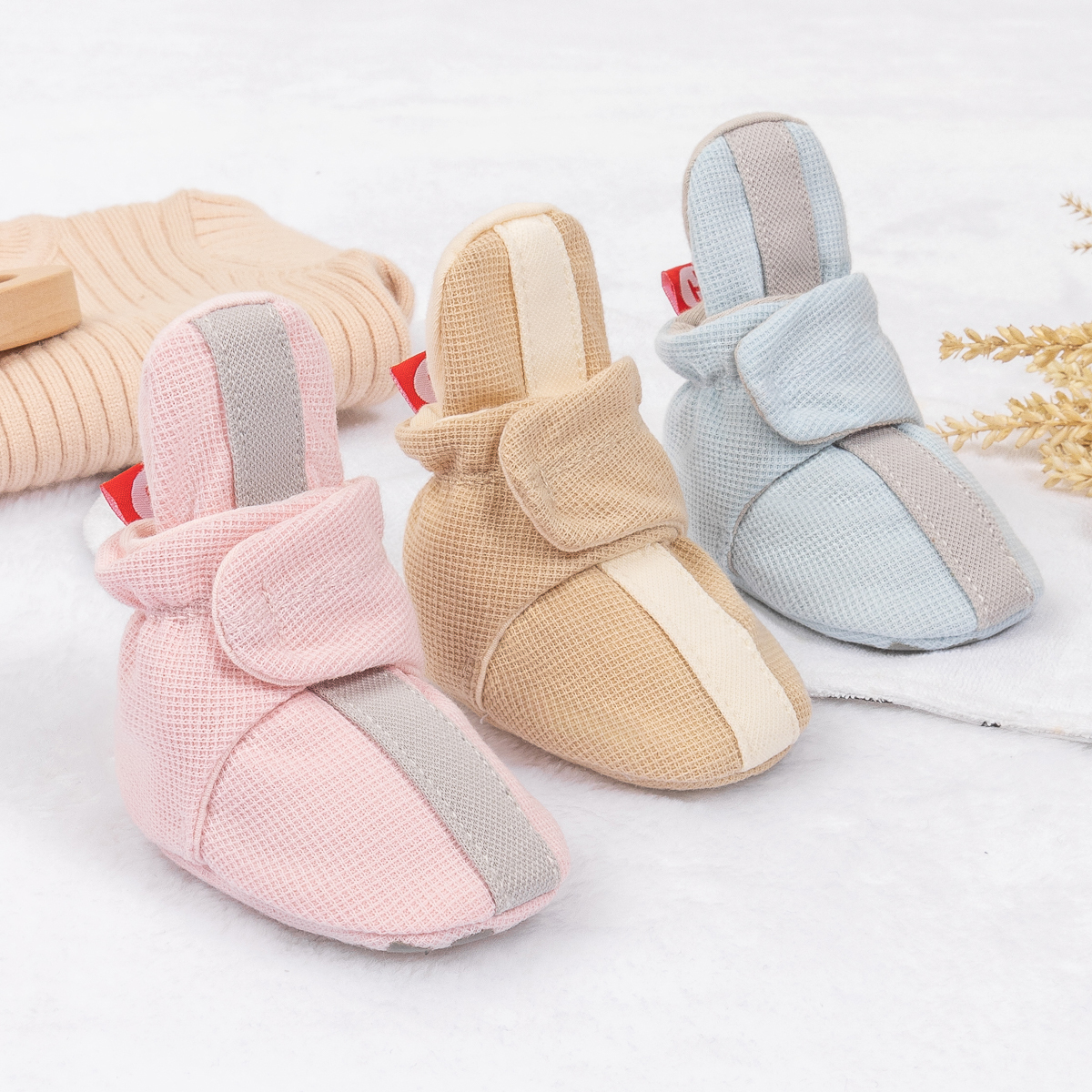 CG5506B Baby Cotton Socks with Non Slip Cotton Sole for Newborns Infants Toddlers Soft Comfortable Breathable Unisex-Jie Zu Baby
