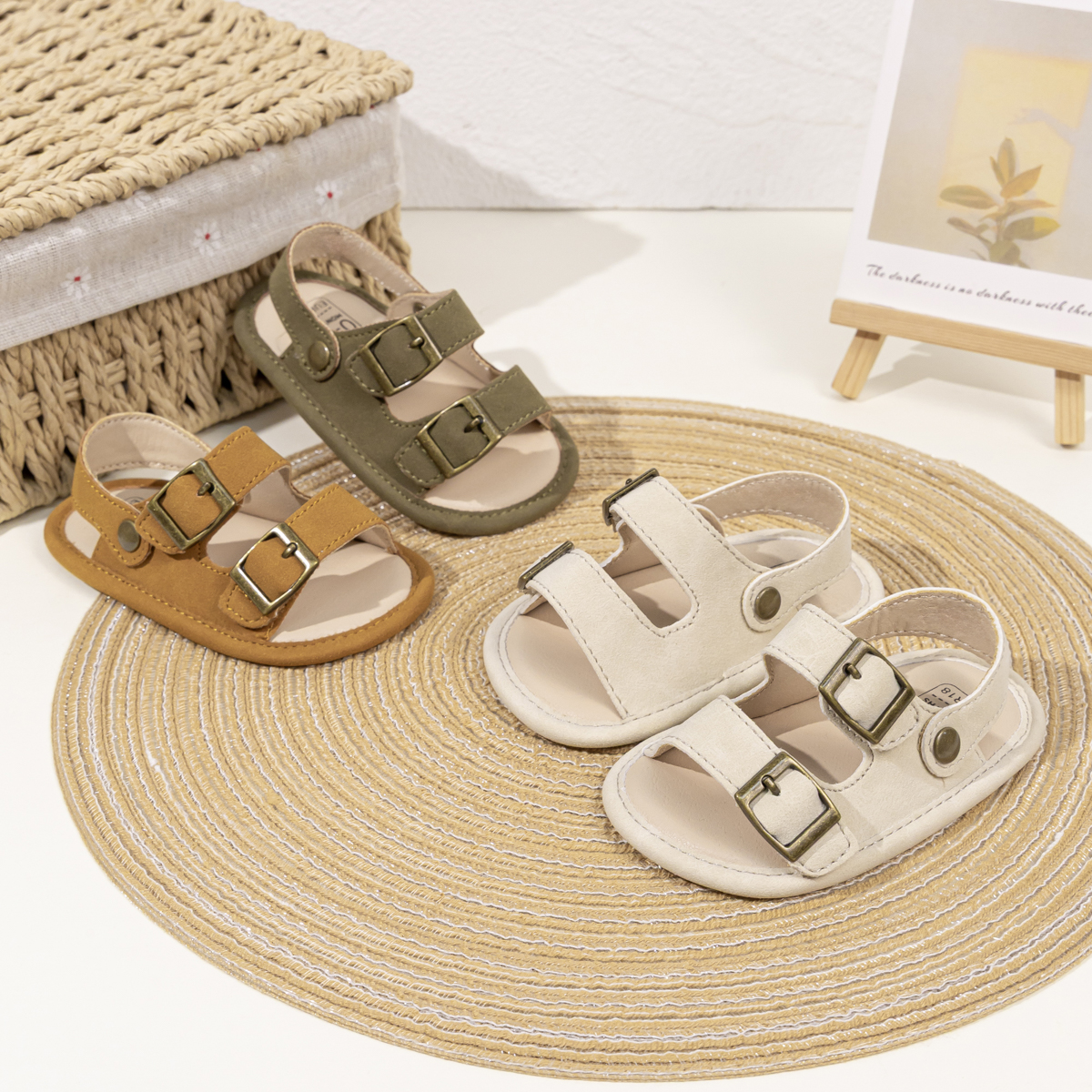 CG6229 Baby Sandals PUPVC Sole Lightweight Breathable Summer Infant Footwear