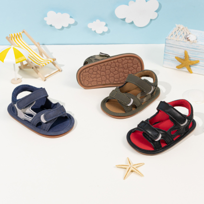 CG1404 Baby Sandals PUPVC Sole Non Slip Infant Shoes Lightweight Breathable Summer Footwear