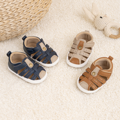 CG6223-2 Baby Sandals PUPVC Sole Infant Summer Shoes Breathable Soft Comfortable Toddler Footwear