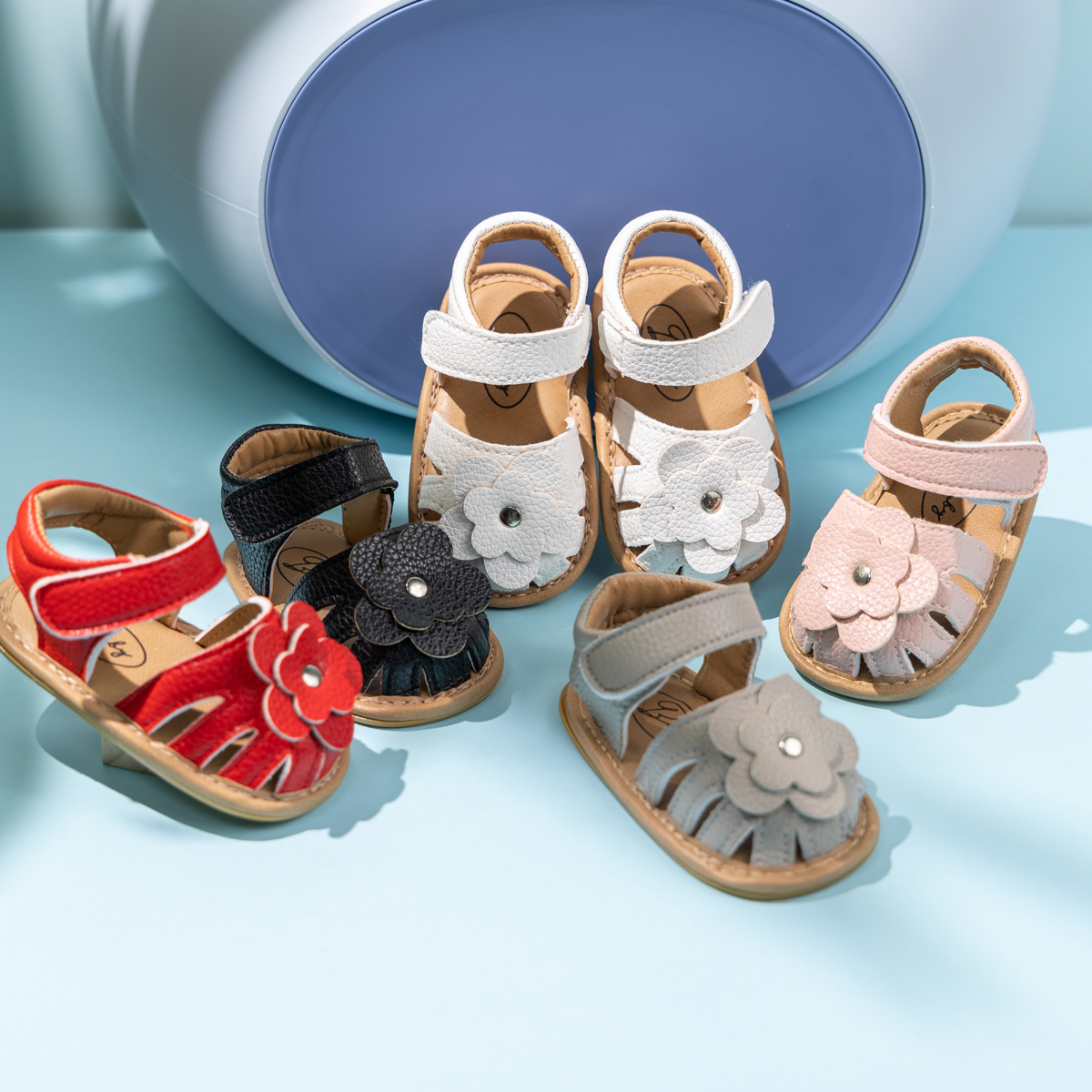 D101 Infant Sandals PUPVC Sole Breathable Comfort Baby Shoes Lightweight Flexible