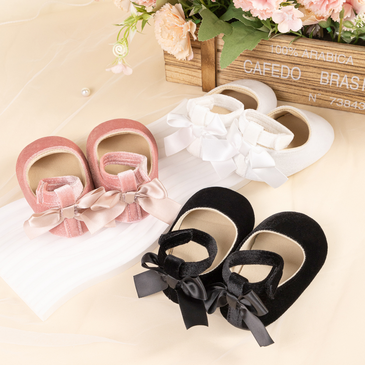 CG5357 Baby Princess Shoes for Girls Soft Sole Non Slip Infant First Walkers Cute Toddler Shoes PUPVC Sole