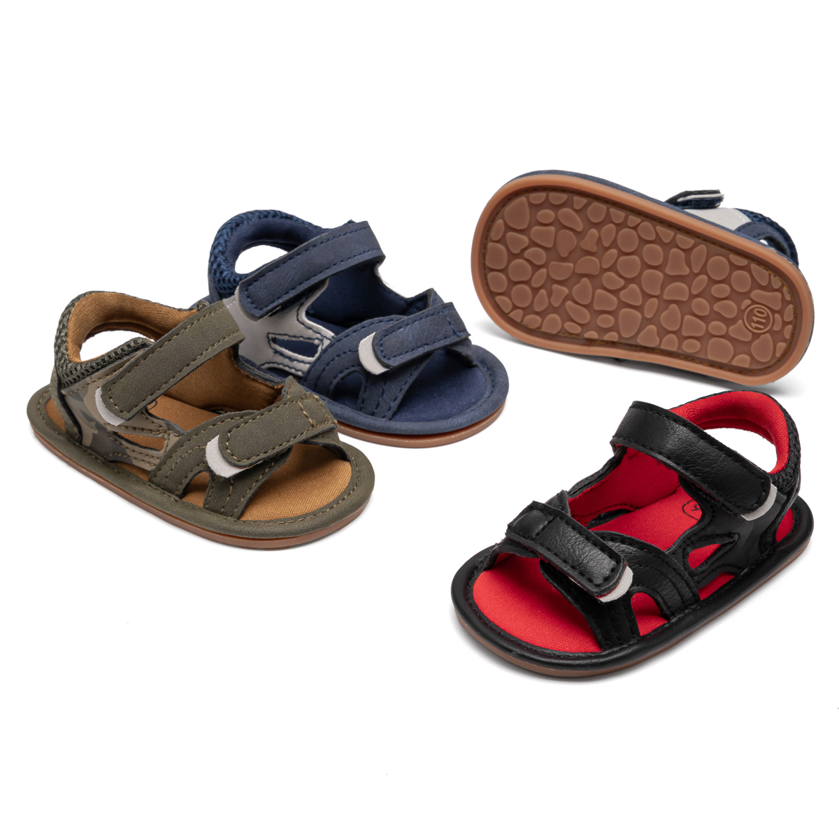 CG1404 Baby Sandals PUPVC Sole Non Slip Infant Shoes Lightweight Breathable Summer Footwear