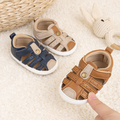 CG6223-2 Baby Sandals PUPVC Sole Infant Summer Shoes Breathable Soft Comfortable Toddler Footwear
